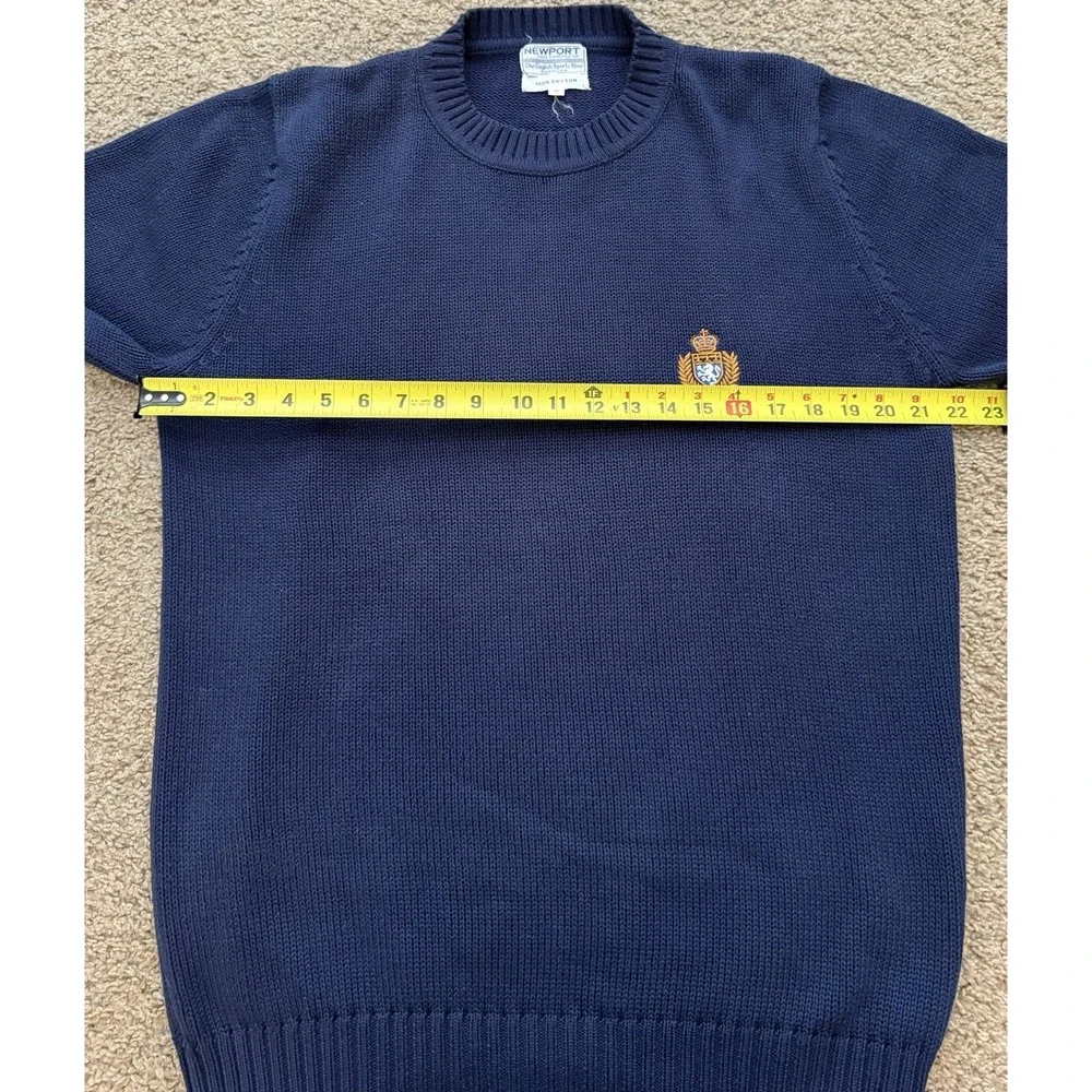 Vintage 90s Newport Bermuda Pullover Knit Mens Sweater Large Navy Sports Shop‎